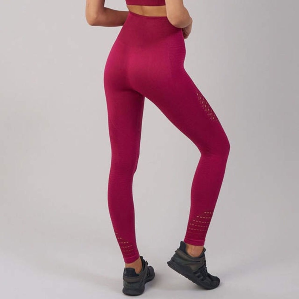 Gymshark Raspberry Beet Seamless Energy Leggings - Picture 3 of 11